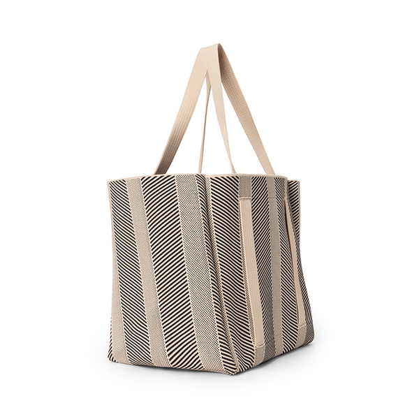 Eco-friendly Tote Bag - BLACK/BEIGE - 6